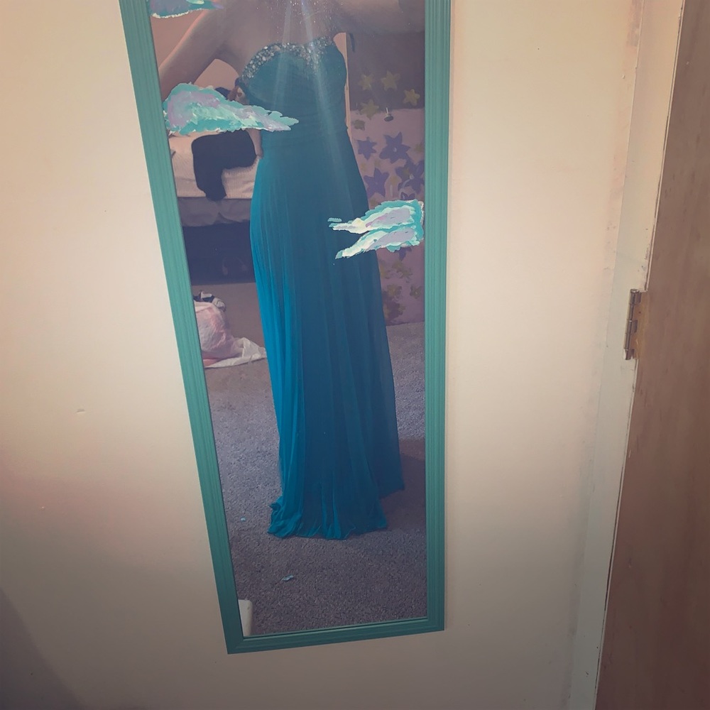 teal homecoming/prom dress